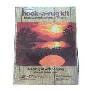 Malina Hook Rug Kit Sunset Over Bridge